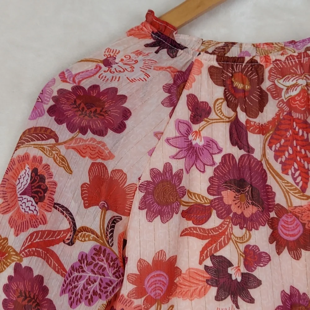 Old Navy Printed Long-Sleeve Tie-Front Tiered Swing Dress for Girls XLarge 14-16